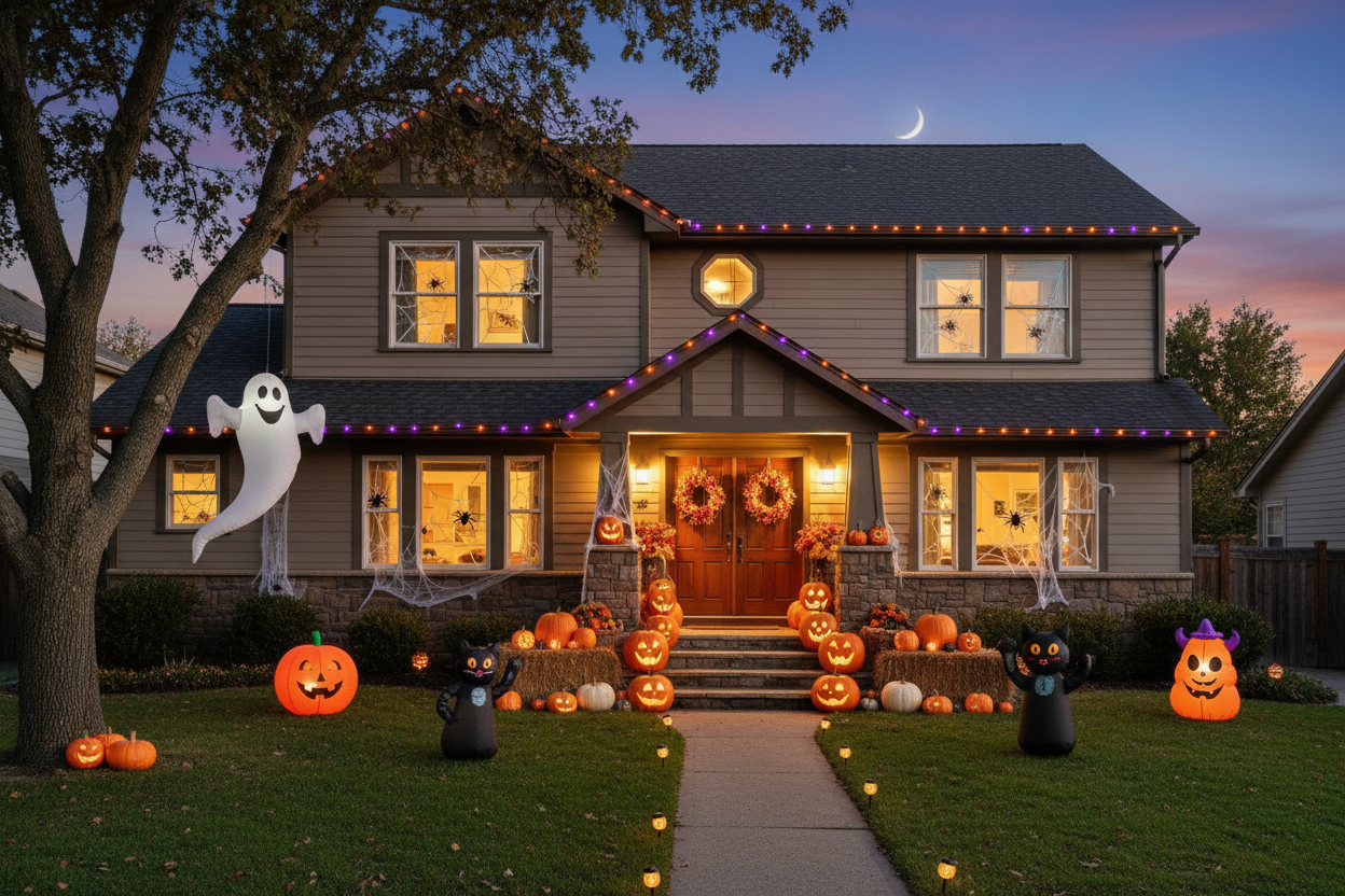 Halloween family house decoration