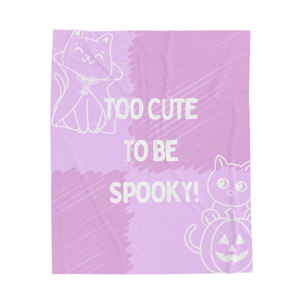 Kids Halloween Velveteen Plush Blanket - Too Cute to be Spooky