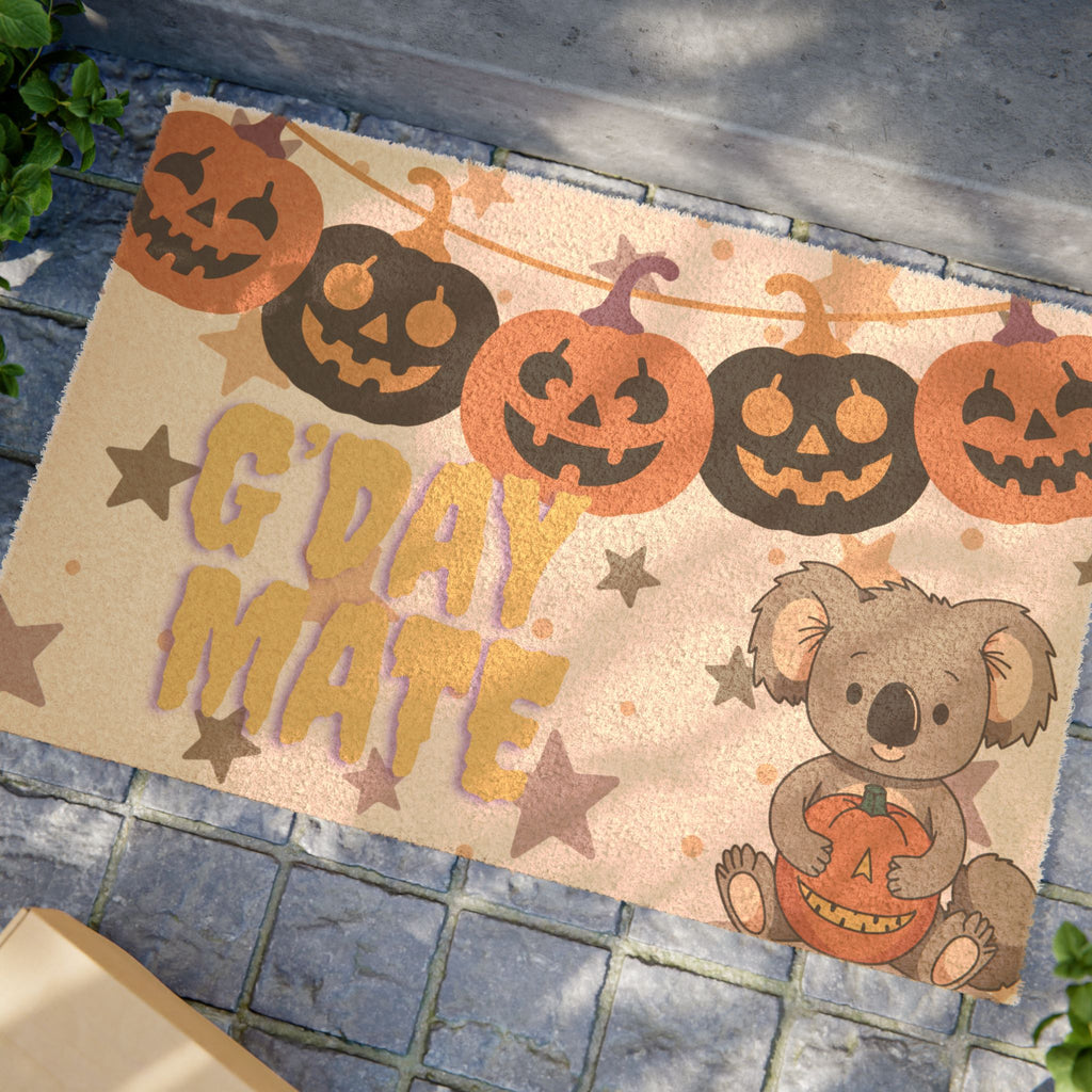 Whimsical Halloween Doormat - G'Day Mate Koala